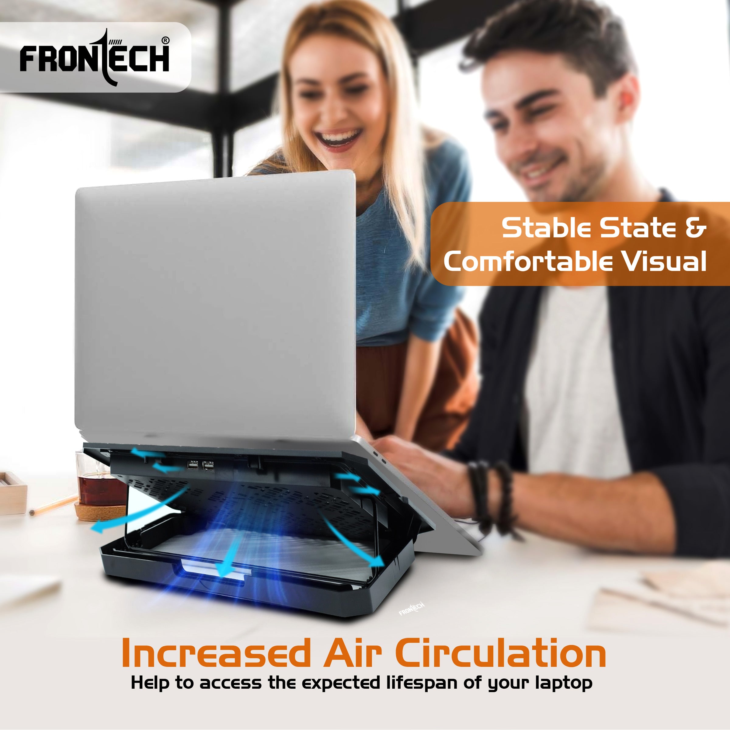 Frontech Adjustable Height Cooling Pad (CP-0006) Frontech Adjustable Height Cooling Pad (CP-0006)
